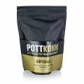 Pottkorn - mjodhm gull, popp medh smjorkaramellu, muscovado, sjavarsalt - 150g - taska