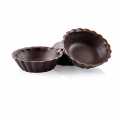 Schokoform - Mini Cups, gewellte Schale, dunkle Schokolade, Ø 30 - 45 mm, 13 mm hoch - 745 g, 210 St - Karton