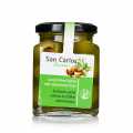 Green Gordal olives, without seeds, with caramelized dates, San Carlos - 300 g - Glass