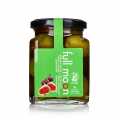 Green Gordal olives, without seeds, with caramelized figs, San Carlos - 300 g - Glass