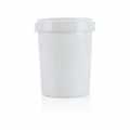Plastic can / mug without lid, white, Ø 11 cm, 13.5 cm high, 1 liter - 1 pc - loose