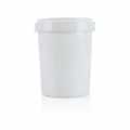 Boîte / tasse en plastique sans couvercle, blanc, Ø 11 cm, hauteur 13,5 cm, 1 litre - 1 pc - en vrac