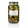 Barreja d`olives, olives verdes i negres, sense pinyol, escabetx picant, Viveri - 3 kg - Vidre