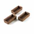 Dessert Tartlets - Filigrano, rectangular, 7,3x3,3cm, H 1,8cm, chocolate cake dough - 162 h - carton