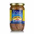 Filets d`anchois Filetti di Alici, à l`huile de tournesol - 700 g - verre