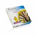 Sardines, heel, met vel en botten, in plantaardige olie - 275g - kan