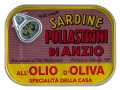 Sardine all`olio d`oliva, sardines in olijfolie, pollastrini - 100 g - kan