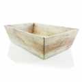 Gift basket, square, wood, center, 330 x 190 x 110 mm - 1 pc - loose