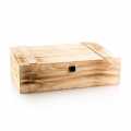 Gift box wooden box flamed, 3er wine, 370 x 258 x 98 mm - 1 pc - loose