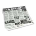Einweg Snack Papier mit Zeitungspapierdruck, ca. 290 x 300 mm, La Racion - 500 Blatt - Karton