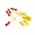 Bamboo skewers Mexico, with colorful decoration and pearls, 7,5 cm - 40 hours - bag