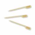 Bamboo skewers, with end of leaves, with inscription Vegan, 9cm - 250 h - bag