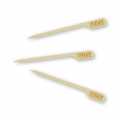 Brochettes de bambou, avec bout de feuilles, avec inscription Vegan, 9cm - 250 h - sac