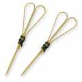 Bamboo skewers, with heart, heat-resistant, 10 cm - 100 hours - bag