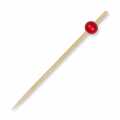 Bamboo skewers, with red ball, 12.5 cm - 100 hours - bag
