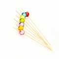 Bamboo skewers Pearl, 12cm, with colorful, clear, round beads - 40 hours - bag