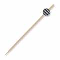 Wooden skewers, with crystal ball black / white striped, 9 cm - 100 hours - bag