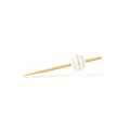 Wooden skewers, with crystal ball clear / white striped, 5 cm - 100 hours - 