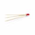 Bamboo skewers, 9 cm, 3 prongs (trident), tied red - 100 hours - bag
