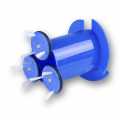 PACOJET cleaning insert, blue, rotating brushes - 1 pc - carton
