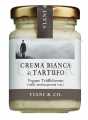 Crema blanca al tartufo nero, vegana, crema amb tofona negra, vegana - 85 g - Vidre