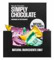 Mixed flavors, colored foil, dark chocolate bars, assorted, Simply Chocolate - 75 x 10 g - Display