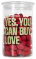 Yes, you can buy love, Geröstete Mandeln in weißer Schokolade, Simply Chocolate - 280 g - Glas