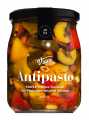 ANTIPASTO - Gemischtes Gemüse in Öl, Gemüsevorspeise mit Pinienkernen und Rosinen,in Öl, Viani - 260 g - Glas