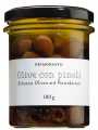 Olive nere con pinoli, black olives without stones with pine nuts, primopasto - 180 g - Glass