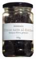 Olive nere al forno, black olives, oven-dried, primopasto - 170 g - Glass