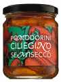 Pomodoro ciliegino semisecco, tomates cerises siciliennes dans l`huile, à moitié séchées, Il pomodoro piu buono - 200 g - verre