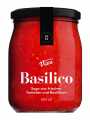 BASILICO - Sugo gemaakt van tomaten en basilicum, tomatensaus met basilicum, Viani - 560 ml - Glas