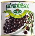 Olive nere, black olives without stone, Greci, Prontofresco - 2,600 g - can