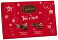 Julemørk gaveæske, chokoladeblanding mørk og mørk chokolade Gianduia chokolade, caffarel - 160 g - pakke