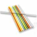 Glass drinking straws (borosilicate), straight and colored, Ø8mm (1.5mm wall), 21cm - 10 pc - bag