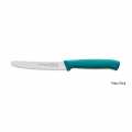 Couteau tout usage, bord dentelé, turquoise, 11cm, ÉPAIS - 1 pc - Beaucoup