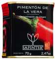 Pimenton de la vera DO, picante, røget span. Paprika, pulver, varm, safinter - 70 g - kan