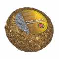 Pecorino Affinato, heinassa ja oljessa, lampaanjuusto - noin 1,2 kg - folio