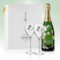 Champagne Perrier Jouet 2013 Belle Epoque brut, 12% vol., Met 2 glazen - 750 ml - fles
