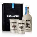 Knut Hansen Dry Gin, 42% Vol., Geschenkdoos met 2 kopjes - 500 ml - fles