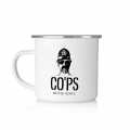 Tasse de prison en métal de flics avec le logo - 1 pc - carton