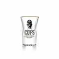 Bicchiere da shot Cops da 2 cl con bordo dorato - 20 ml - Bicchiere