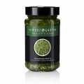 Kruidentuin basilicum pesto, met basilicum, pijnboompitten, Grana Padano - 225 ml - Glas