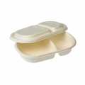 Disposable Naturesse Take Away menu bowl 2 pieces, with lid, 240x154x40mm - 50 pcs - carton