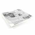 Disposable snack paper with newspaper print, approx. 290x300mm, le monde gastro - 500 sheets - foil