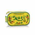 Sardines, whole, in olive oil, spicy, 3-5 pieces, Nuri (Portugal) - 125g - can