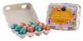 Medium mini eggs cardboard pack, 12 Ostereier gefüllt mit Kakao-u.Milchcreme, Venchi - 8 x 130 g - Display