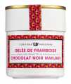 Gelee de Framboise et Chocolat Noir Manjari, frambozengelei met pure chocolade, Confiture Parisienne - 250 gram - Glas