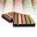 Macaron mix, toltott, Ø 3,5 cm, 5 fajta, 70 db, egyenkent 12g - 840 g - Karton