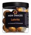Liquorice with caramel chocolate, liquorice in caramel chocolate, MØn Dragee - 150g - piece